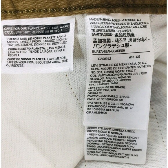 LEVI STRAUSS Men's Brown 100% Cotton Cargo Bermuda Red Tag Shorts Size 40 XL - Picture 6 of 12